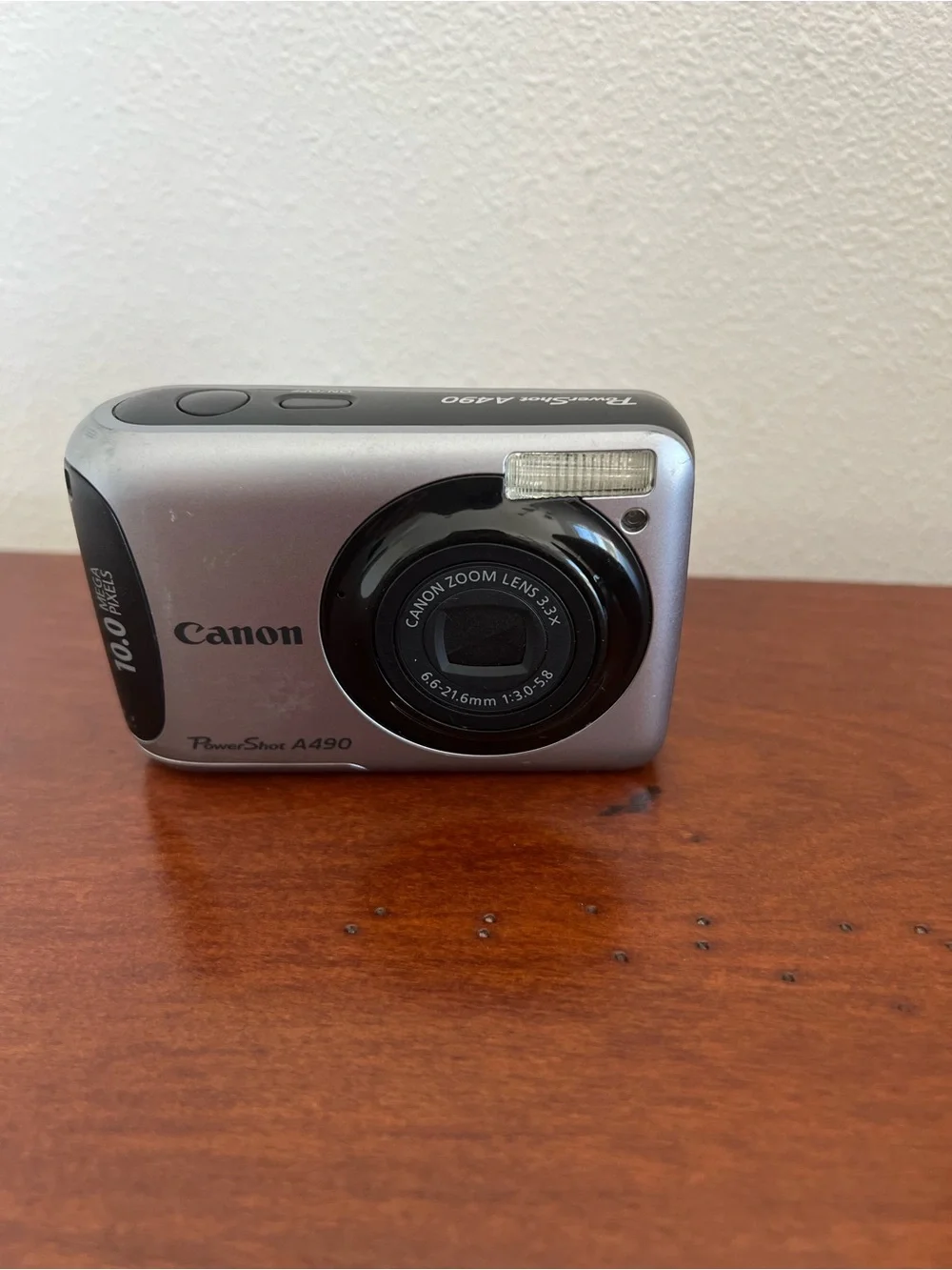 Canon PowerShot A490 Silver and Black Compact Camera